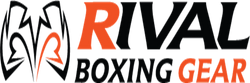 Logo of Rival Boxing Gear from Canada in black and orange colours