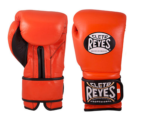 Cleto Reyes Velcro Training Gloves Orange - Bob's Fight Shop