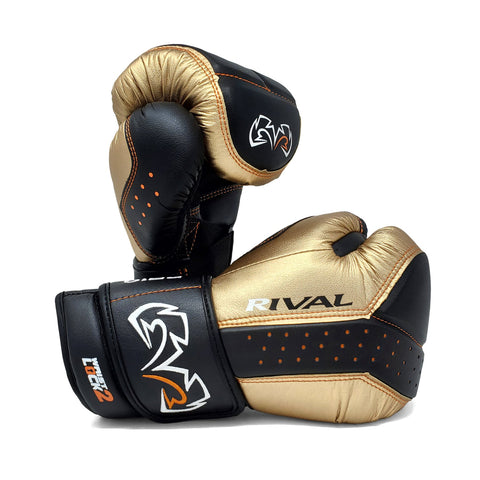 Rival RB10 Intelli-Shock Bag Gloves Gold - Bob's Fight Shop