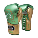 Rival RS-100 Professional Sparring Gloves Green/Gold - Bob's Fight Shop